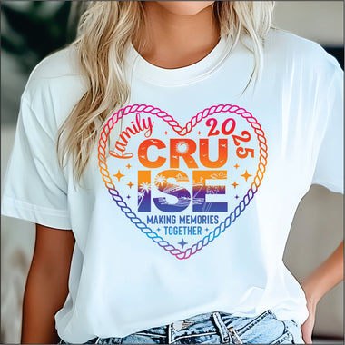 Family Cruise heart 2025 DTF Transfer