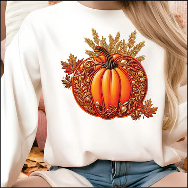 Fancy Filigree Pumpkin DTF Transfer