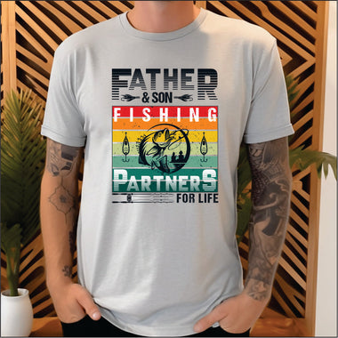 Father and Son Fishing Partners DTF Transfer