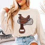 Faux Rhinestone Saddle