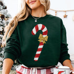Faux Sequin Candy Cane