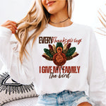 Faux Sequin Every Thanksgiving I Give my Family the Bird