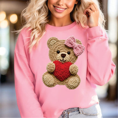 Faux Yarn Bear w Bow