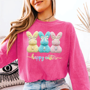 Faux Yarn Easter Bunny Trio