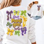 Faux Yarn Mardi Gras Bows 2 part