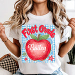 Personalized Preppy Apple Grades DTF Transfer