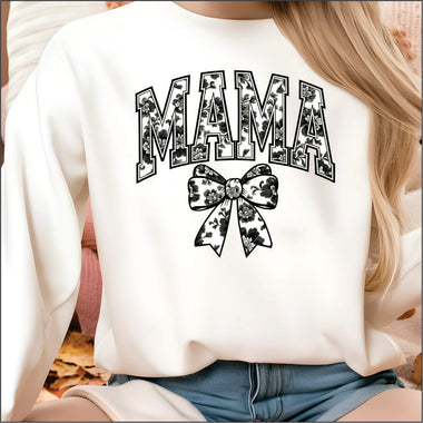 Mama Floral Back Bow DTF Transfer