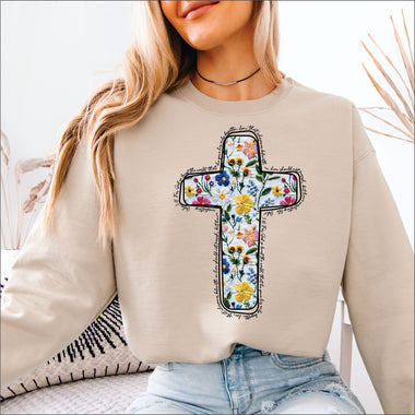 For God So Loved The World Cross DTF Transfer