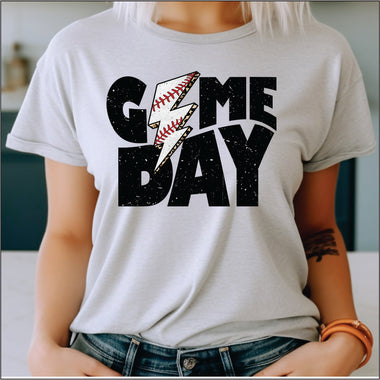 Game Day Baseball Lightning Bolt Transfer