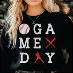 Game Day Baseball Faux Glitter DTF Transfer