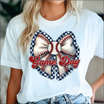 Game Day Baseball Check Background DTF Transfer