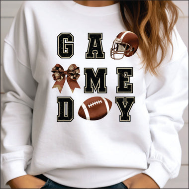 Game Day football Coquette DTF Transfer