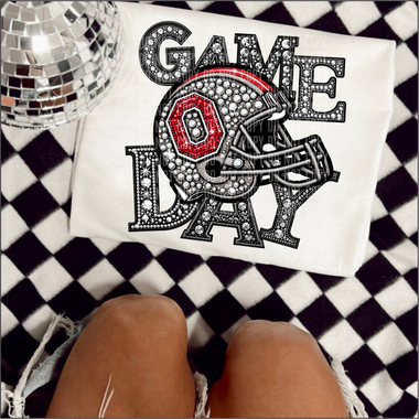 Game Day Rhinestone Ohio DTF Transfer