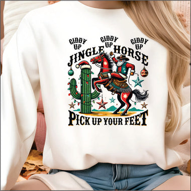 Giddy up Jingle Horse DTF Transfer