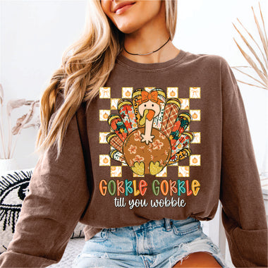 Gobble Gobble Till you Wobble Pattern Turkey
