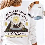 God is Greater than the Highs & Lows DTF Transfer