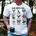 Patriotic God Says I am DTF Transfer