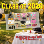 UV DTF Graduation Class of 2026 Sticker Sheet 22"x12"