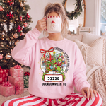 Custom Christmas Mean Guy Life is better in a small town DTF Transfer