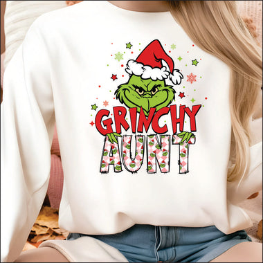 Grinchy Aunt Pink DTF Transfer