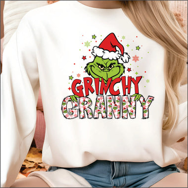 Grinchy Granny Pink DTF Transfer