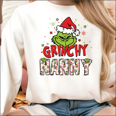 Grinchy Nanny Pink DTF Transfer