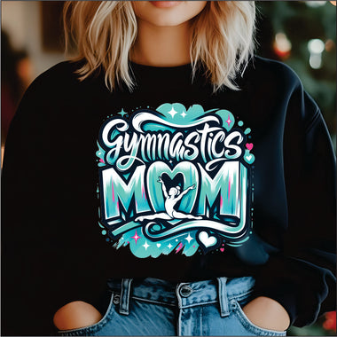 Gymnastics Mom Airbrush Aqua DTF Transfer