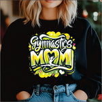 Gymnastics Mom Airbrush Yellow DTF Transfer