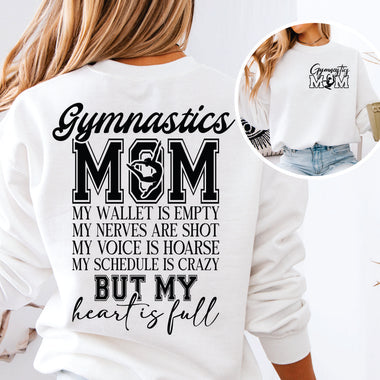 Gymnastics Mom Heart DTF Transfer