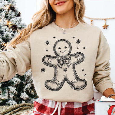 Line Drawing Gingerbread man