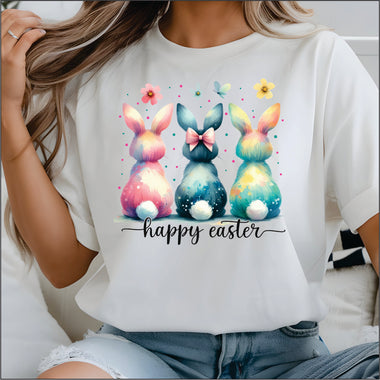 Happy Easter Bunny Trio DTF Transfer