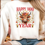 Happy Moo Year DTF Transfer