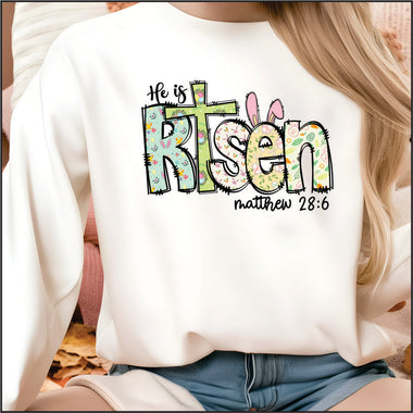 He is Risen Matthew 28 DTF Transfer