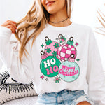 Retro Ornaments Pink and Green