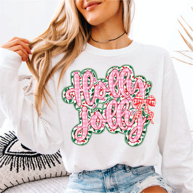 Holly Jolly Pink Plaid Pattern