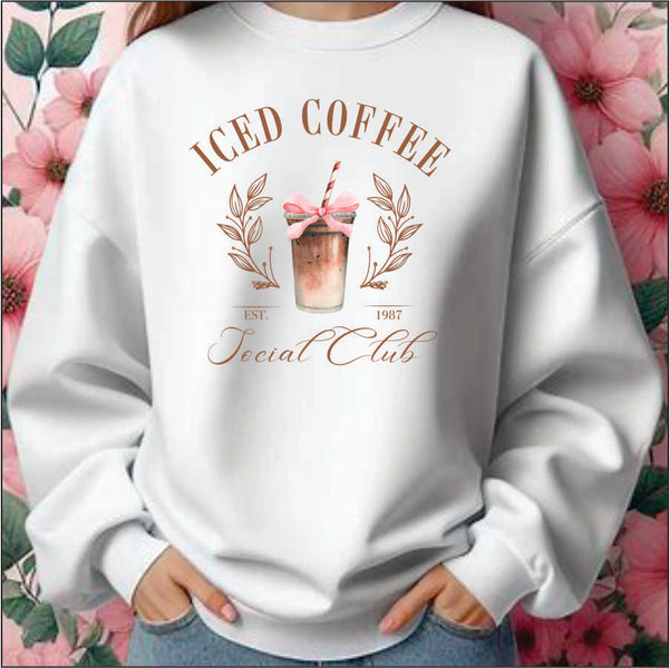 Ice Coffee Social Club Coquette Dtf Transfer Sweet Tee Transfers 2036