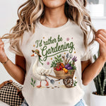 I'd Rather be Gardening Goose DTF Transfer