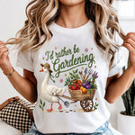 I'd Rather be Gardening Goose DTF Transfer