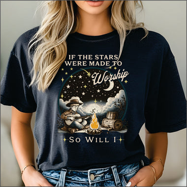 If the Stars were Made to Worship White print DTF Transfer