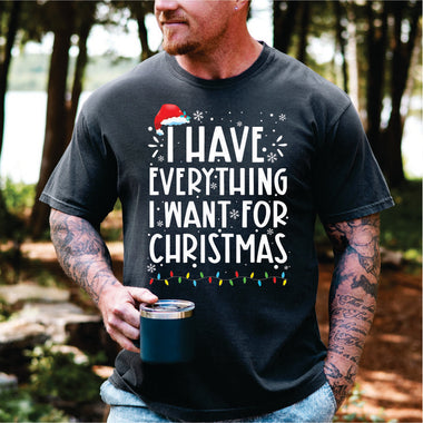 I Have Everything I Want for Christmas white - Couples Tee