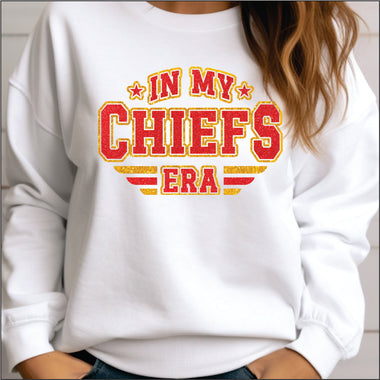 In My Chiefs Era Faux Glitter DTF Transfer