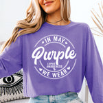 In May We Wear Purple Lupus Awareness - white