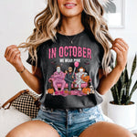 In October we Wear Pink Horror Characters white print