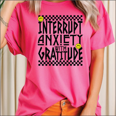 Interrupt Anxiety with Gratitude DTF Transfer