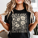 In The Waiting God is Working Beige DTF Transfer