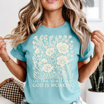 In The Waiting God is Working Beige DTF Transfer