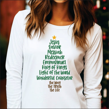 Jesus Savior Messiah Tree DTF Transfer