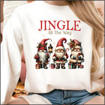 Jingle all the Way Gnomes DTF Transfer