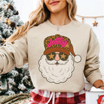 Jolly Santa w Leopard Hat