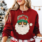 Jolly Santa w Striped Hat